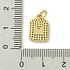 Rack Plating Brass Micro Pave Clear Cubic Zirconia Charms KK-G501-01M-G-3