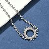 304 Stainless Steel Sun Link Bracelets BJEW-F500-04P-3