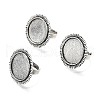 Vintage Adjustable Iron Finger Ring Components Alloy Cabochon Bezel Settings PALLOY-Q300-14AS-NR-5