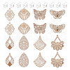  DIY Filigree Wood Dangle Earring Making Kit DIY-TA0009-69-1