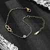 201 Stainless Steel Cable Chain Bracelets BJEW-H205-01C-G-1