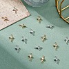 SUPERFINDINGS 8Pcs 2 Colors Brass Micro Pave Cubic Zirconia Pendants KK-FH0007-90-4
