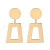 304 Stainless Steel Dangle Stud Earrings EJEW-Z098-14G-4