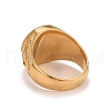 Ion Plating(IP) 304 Stainless Steel Lion Signet Finger Ring RJEW-B040-02G-3