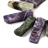 Natural Amethyst and Prehnite Beads Strands G-S386-D17-4
