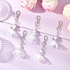 Handmade Glass Imitation Pearl Beaded and Polyester Wedding Dress Pendant Decorations Sets HJEW-MZ00256-1