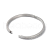 3Pcs 3 Color 304 Stainless Steel Grooved Bangles Set BJEW-F464-01-4