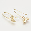Brass Earring Hooks X-KK-T027-115G-2