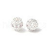 Brass Micro Pave Cubic Zirconia Bead KK-U067-08S-05-1