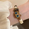 Ceramic & Wood Beads Stretch Bracelet for Women WGD81E8-03-1