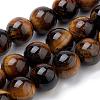 Natural Tiger Eye Beads Strands G-S259-21-4mm-1