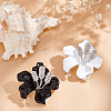 FIBLOOM 2Pcs 2 Colors Crystal Rhinestone Flower Brooch Pin JEWB-FI0001-02-7