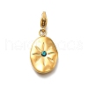 Oval 304 Stainless Steel Rhinestone Pendant Decoration STAS-R159-49G-05-1