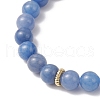 Natural Blue Aventurine and Tiger Eye Stretch Bracelets BJEW-JB11967-01-4