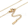 304 Stainless Steel Cable Chain Necklaces NJEW-P309-05G-3