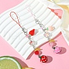 Glass & Resin Mobile Straps HJEW-FS00009-03-3