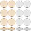 SUNNYCLUE 40Pcs 2 Colors 304 Stainless Steel Plain Edge Bezel Cups STAS-SC0009-11-1