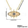 Minimalist Brass Micro Pave Clear & Blue Cubic Zirconia Star Eye Pendant Necklaces MF3147-1-3