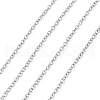 Non-Tarnish 3.28 Feet 304 Stainless Steel Cable Chains X-CHS-R003-0.5mm-1