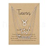 3Pcs 3 Styles Alloy Crystal Rhinestone Constellation Pendant Necklaces Sets WGEBB06-04-1