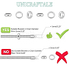 Unicraftale 100Pcs Ring 304 Stainless Steel European Beads STAS-UN0059-48-5