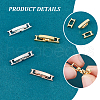 Unicraftale 20Pcs 4 Colors Brass Fold Over Clasps KK-UN0003-10A-5