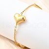 304 Stainless Steel Link Bracelets for Women BJEW-P354-01A-G-3