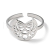 Non-Tarnish 304 Stainless Steel Open Cuff Ring RJEW-C063-02P-2
