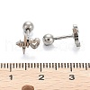 Tarnish Resistant 201 Stainless Steel Barbell Cartilage Earrings EJEW-R147-40-4