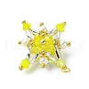 Glass Seed Beaded Tetraptera Pendants PALLOY-MZ00533-04-4