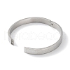 Non-Tarnish 304 Stainless Steel Grooved Heart Bangles BJEW-F464-15P-3
