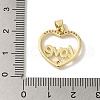 Rack Plating Brass Micro Pave Clear Cubic Zirconia Pendants KK-P267-11C-G-3