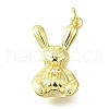 Brass Micro Pave Cubic Zirconia Pendants KK-V007-21G-1