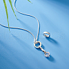   2pcs 925 Sterling Silver Spring Gate Rings with 925 Stamp STER-PH0002-15-5
