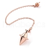 Brass Dowsing Pendulum Big Pointed Cone Pendants KK-H491-06RG-1