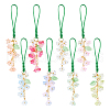 Glass Mobile Straps HJEW-GO00065-1