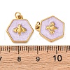 304 Stainless Steel Enamel Pendants STAS-U061-37G-C06-3