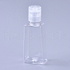 30ml Transparent PET Plastic Refillable Flip Top Cap Bottles X-AJEW-WH0105-90-1