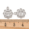 Mother's Day Brass Micro Pave Clear Cubic Zirconia Pendant KK-Z044-13P-3