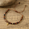 Column Natural Imperial Jade Braided Bead Bracelet EK1968-2-1