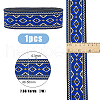 Polyester Jacquard Rhombus Ribbons OCOR-WH0082-140A-2