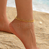 Bohemian Style Round Beaded Tassel Anklet for Women CN8805-4