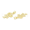 Rack Plating Brass Micro Pave Cubic Zirconia Pendants KK-C011-45G-3