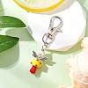 Mushroom Angel Glass Pearl & Lampwork Pendant Decorations HJEW-MZ00233-05-2