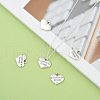 Wedding Theme Antique Silver Tone Tibetan Style Alloy Heart with Mother of the Groom Rhinestone Charms TIBEP-N005-17A-5