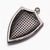 Brass Micro Pave Cubic Zirconia Pendants ZIRC-D114-03B-2