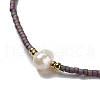 Glass Imitation Pearl & Seed Braided Bead Bracelets WO2637-12-2