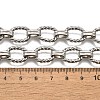 304 Stainless Steel Twisted Oval Link Chain Necklaces NJEW-R023-13P-5