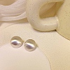 Half Round Alloy Stud Earrings WG64463-28-1
