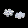 Snowflake Rainbow Iridescent Plating Acrylic Cabochons PACR-B003-04-2